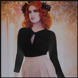 Laura Byrnes Malia Top in Black